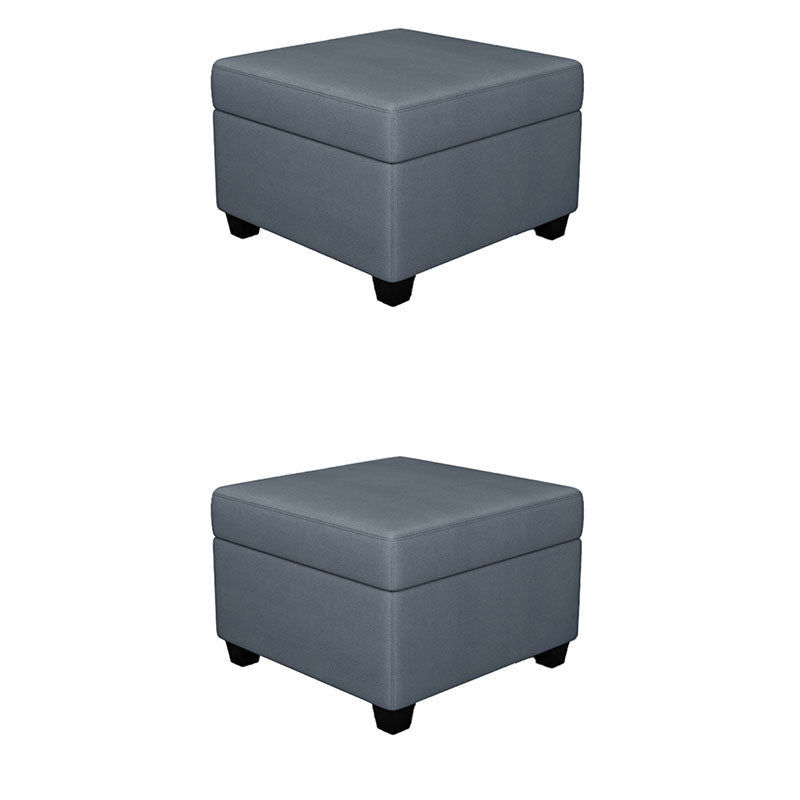 Modern Storage Ottomans Square Leather Storage Ottomans with Legs