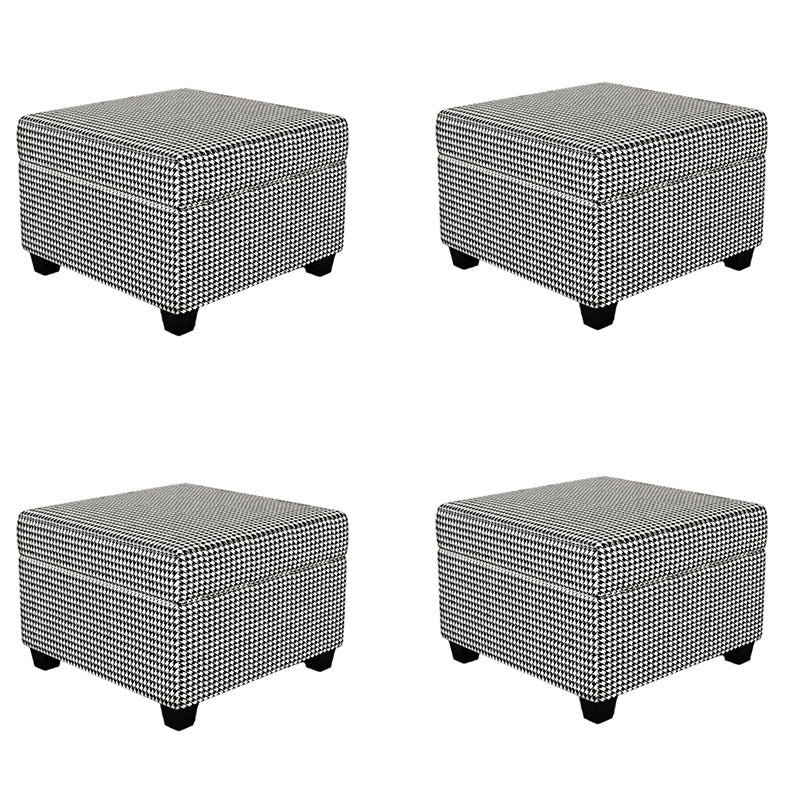 Modern Storage Ottomans Square Leather Storage Ottomans with Legs