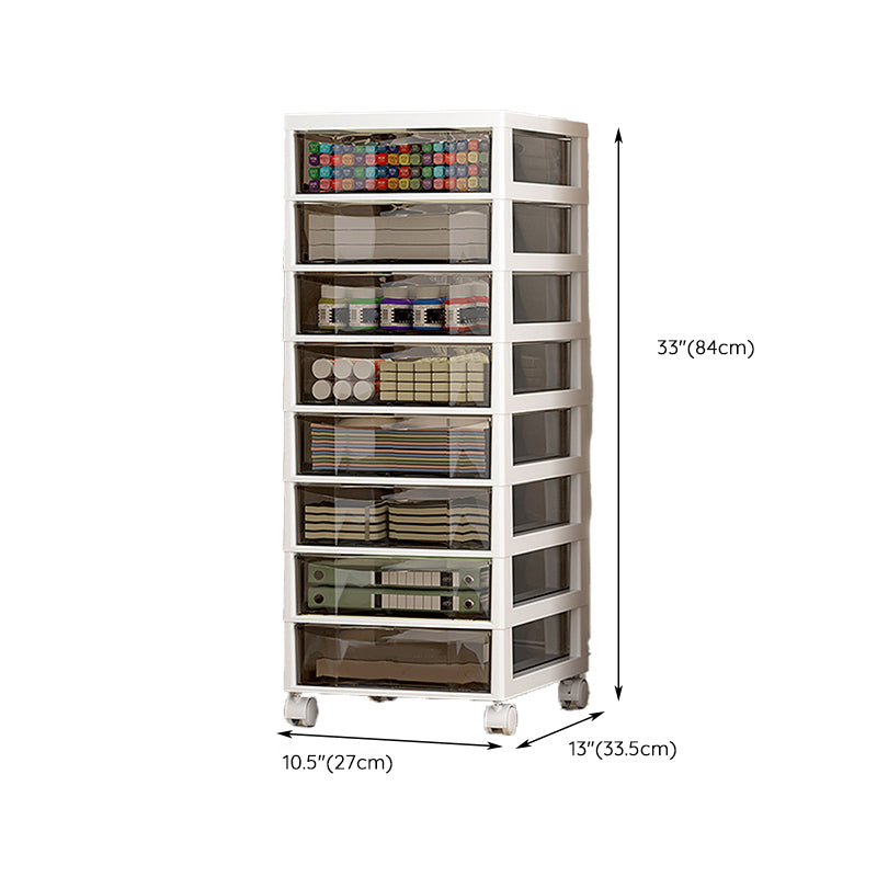 Contemporary Storage File Cabinet Transparent Vertical Filing Cabinet for Office