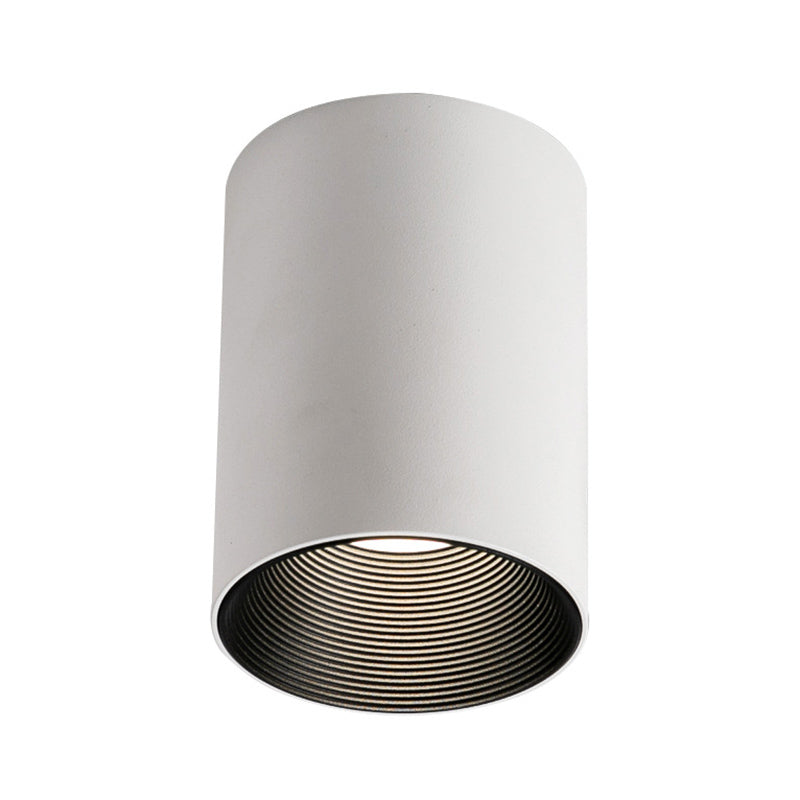 Contemporary Cylinder Shape Ceiling Light with Aluminum Shade for Bedroom