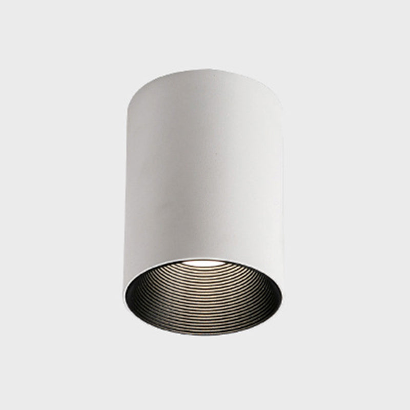 Contemporary Cylinder Shape Ceiling Light with Aluminum Shade for Bedroom