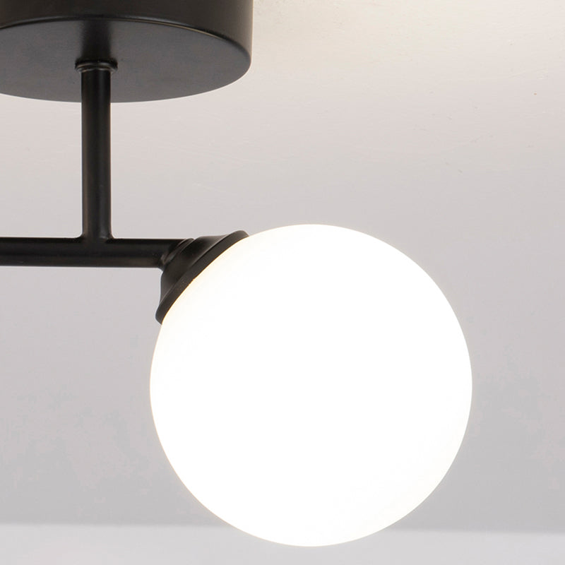 Modern Spherical Ceiling Mount Light with Glass Shade for Aisle