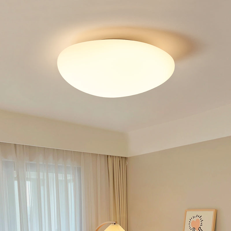 Modernism Acrylic Flush Mount Ceiling Light Fixture in White for Bedroom