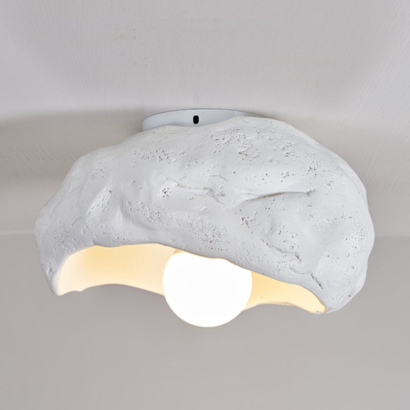 Iron and Resin Ceiling Flush Stone Shape 1- Light Modern Flush in 3 Colors