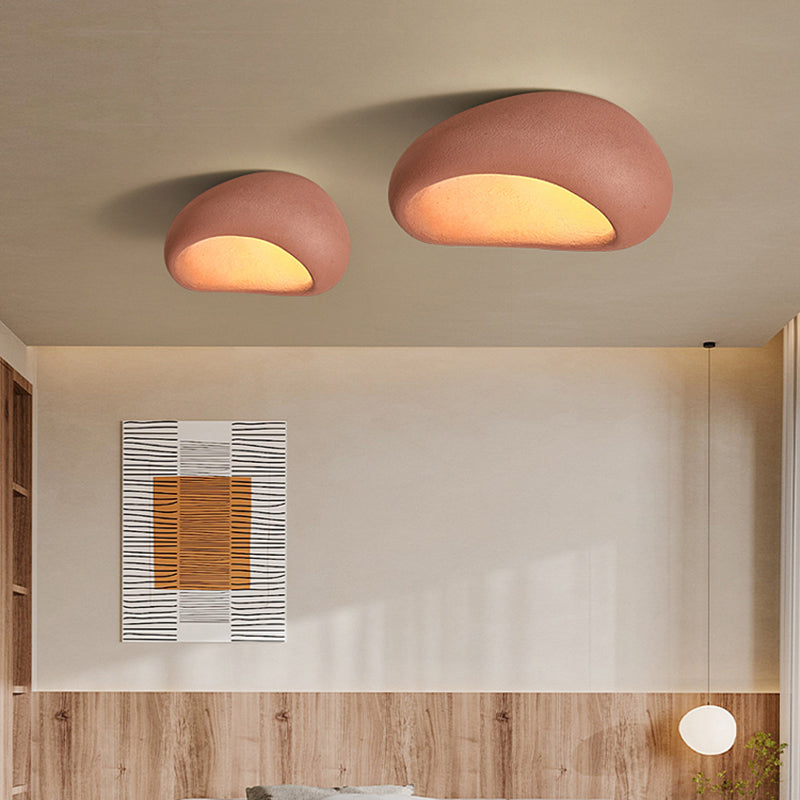 Stone Shape Modern Ceiling Flush 1 - Light Resin Ceiling Flush Mount