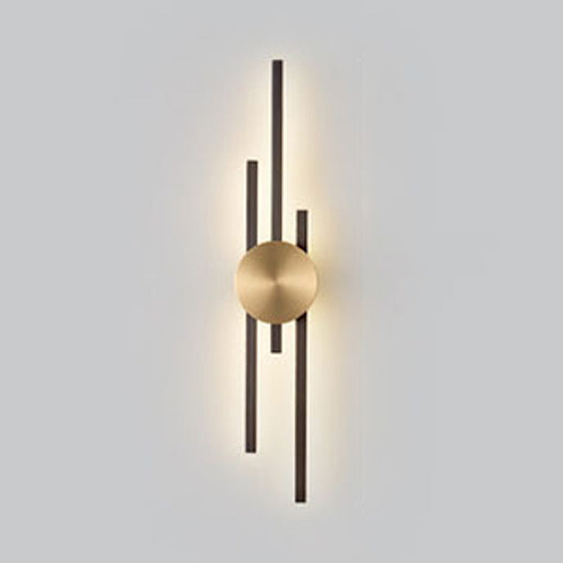 Single Modern Golden/Black Wall Mounted Sconce LED Metal Wall Light for Foyer