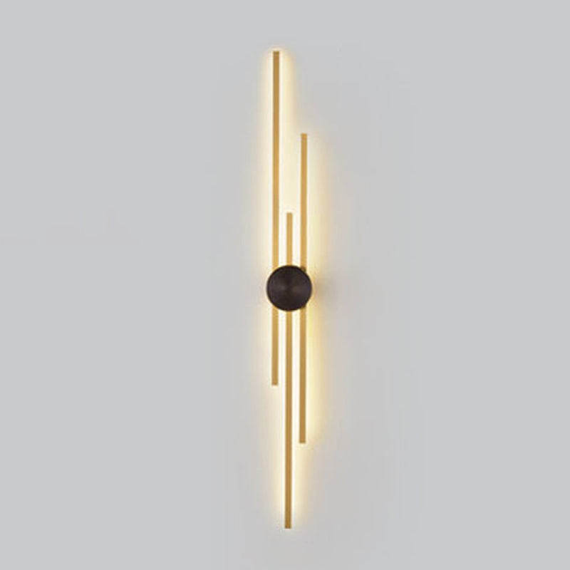 Single Modern Golden/Black Wall Mounted Sconce LED Metal Wall Light for Foyer