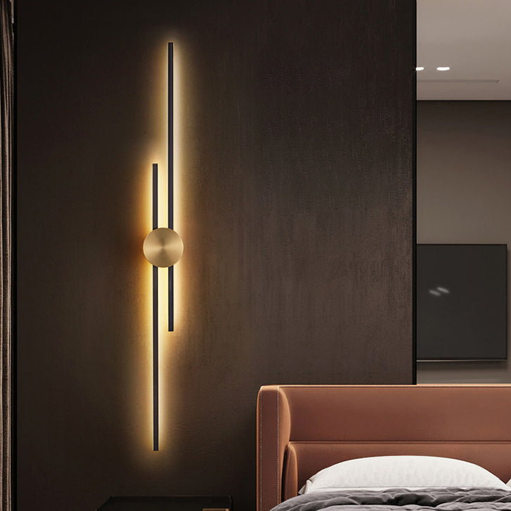 Single Modern Golden/Black Wall Mounted Sconce LED Metal Wall Light for Foyer