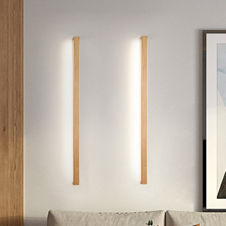 Nordic LED Wall Light Fixture Creative Wooden Wall Light Sconce for Bedroom