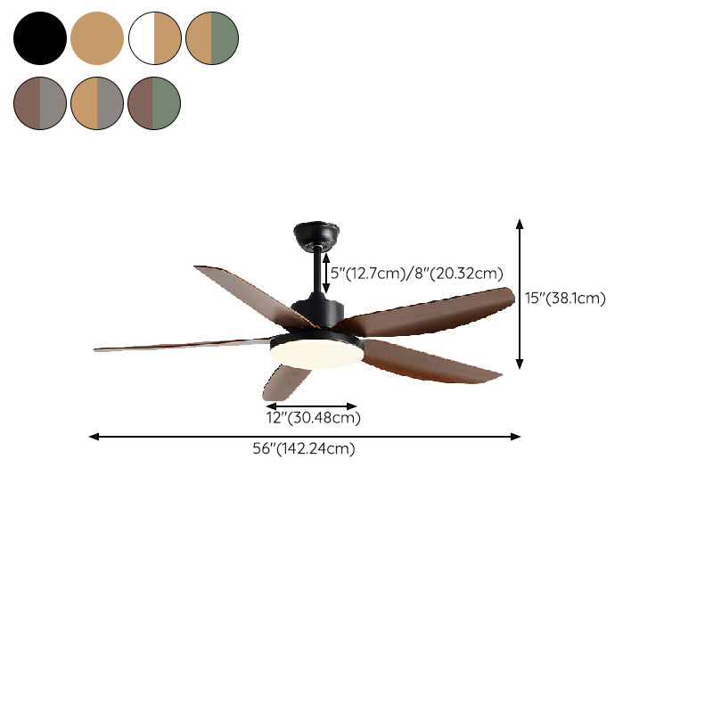 Nordic Ceiling Fan Light Fixture Colorful LED Ceiling Lamp for Bedroom