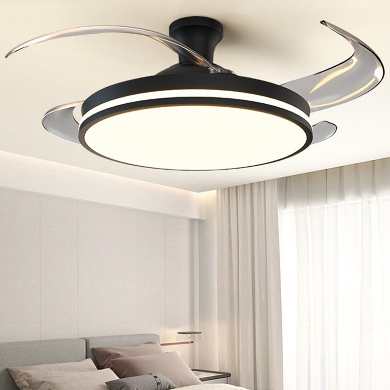 Contemporary Ceiling Fan Light Fixture Minimalist LED Ceiling Light for Bedroom