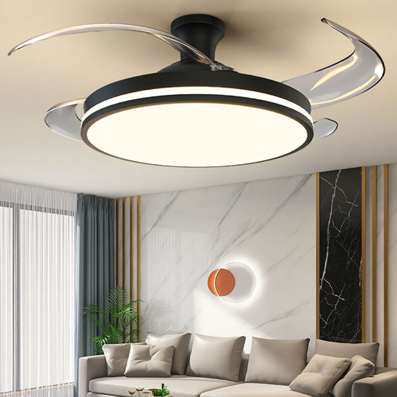 Contemporary Ceiling Fan Light Fixture Minimalist LED Ceiling Light for Bedroom