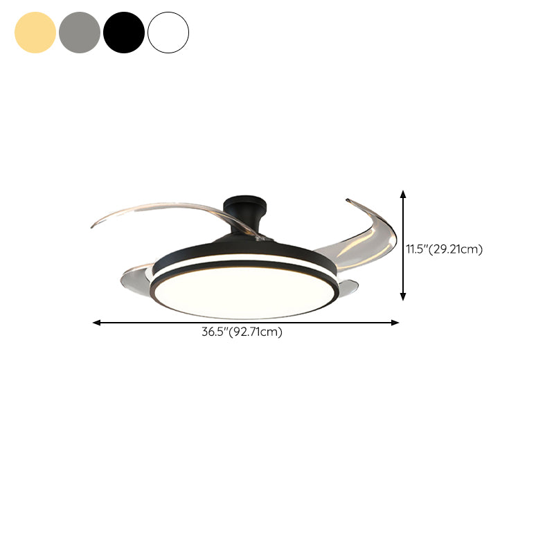 Contemporary Ceiling Fan Light Fixture Minimalist LED Ceiling Light for Bedroom