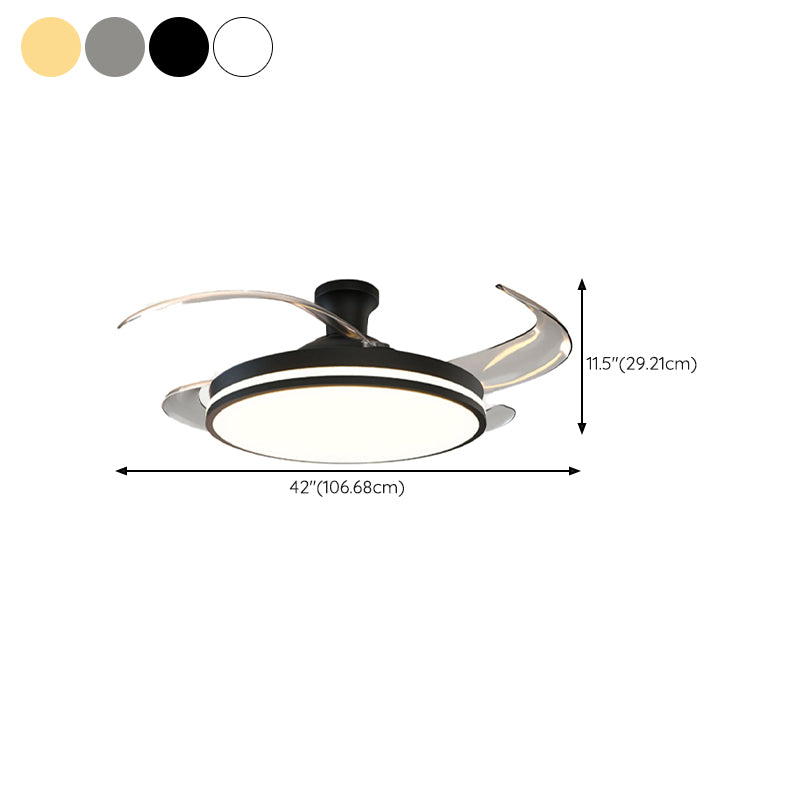 Contemporary Ceiling Fan Light Fixture Minimalist LED Ceiling Light for Bedroom