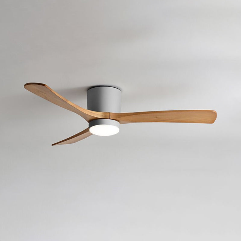 Modern Wooden Ceiling Fan Light Fixture Minimalist LED Ceiling Lamp for Bedroom