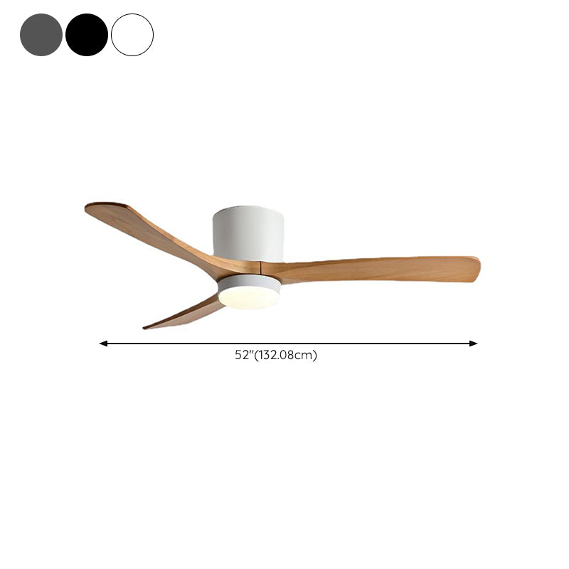 Modern Wooden Ceiling Fan Light Fixture Minimalist LED Ceiling Lamp for Bedroom