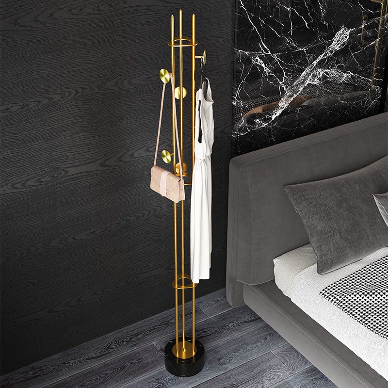 Gold Coat Hanger Contemporary Stainless Steel Entry Hall Tree