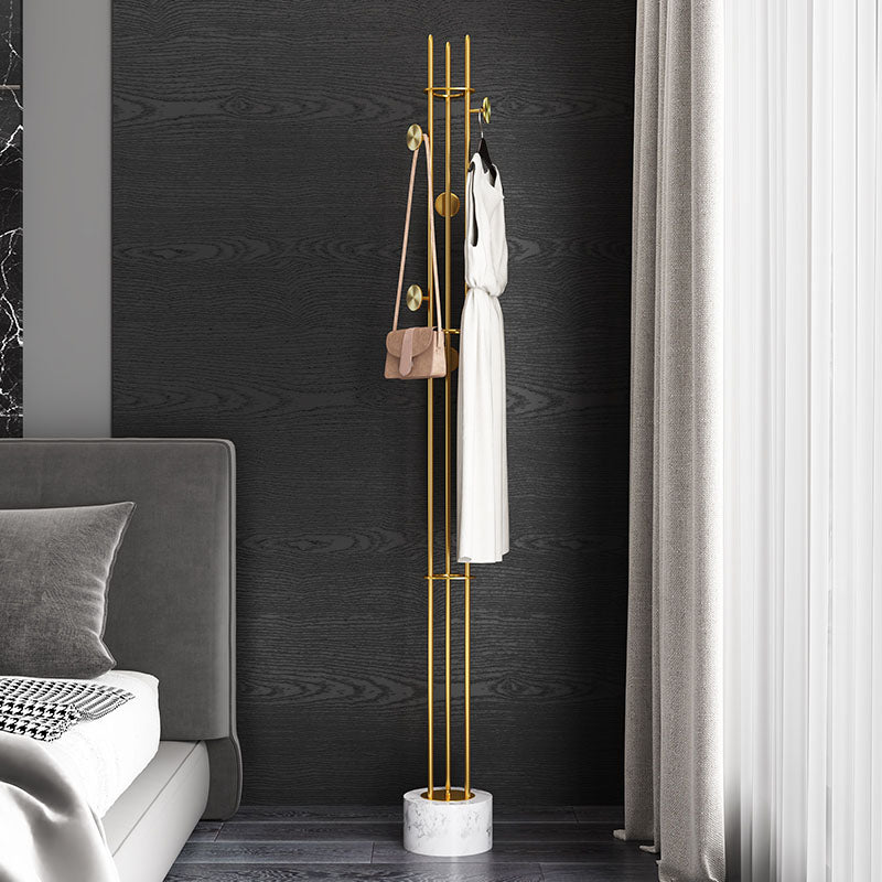 Gold Coat Hanger Contemporary Stainless Steel Entry Hall Tree