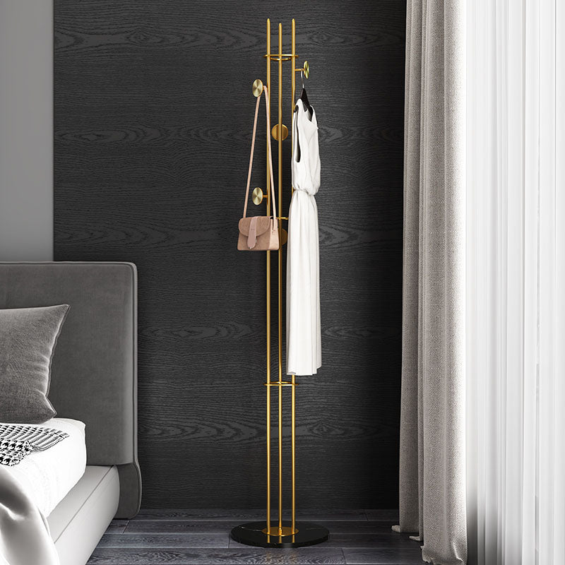 Gold Coat Hanger Contemporary Stainless Steel Entry Hall Tree