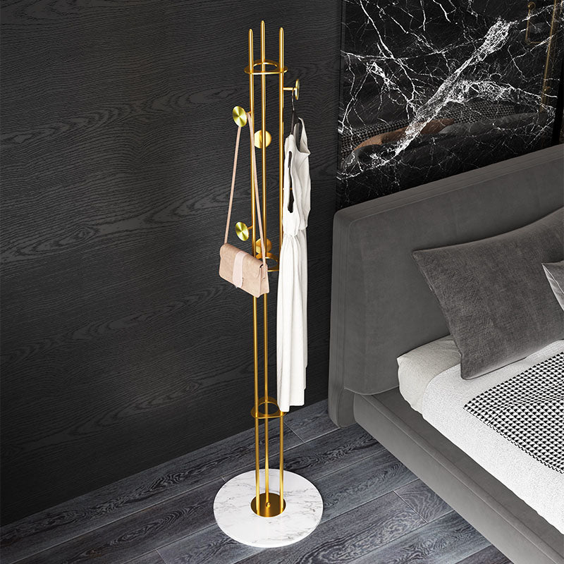 Gold Coat Hanger Contemporary Stainless Steel Entry Hall Tree