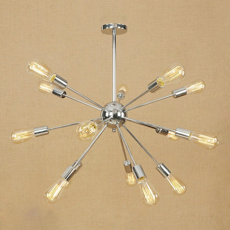 Kupfer/Chrom 9/12 Lichter Kronleuchter Lampe Retro Stylish Metal Sputnik Deckenheizlicht über Tisch