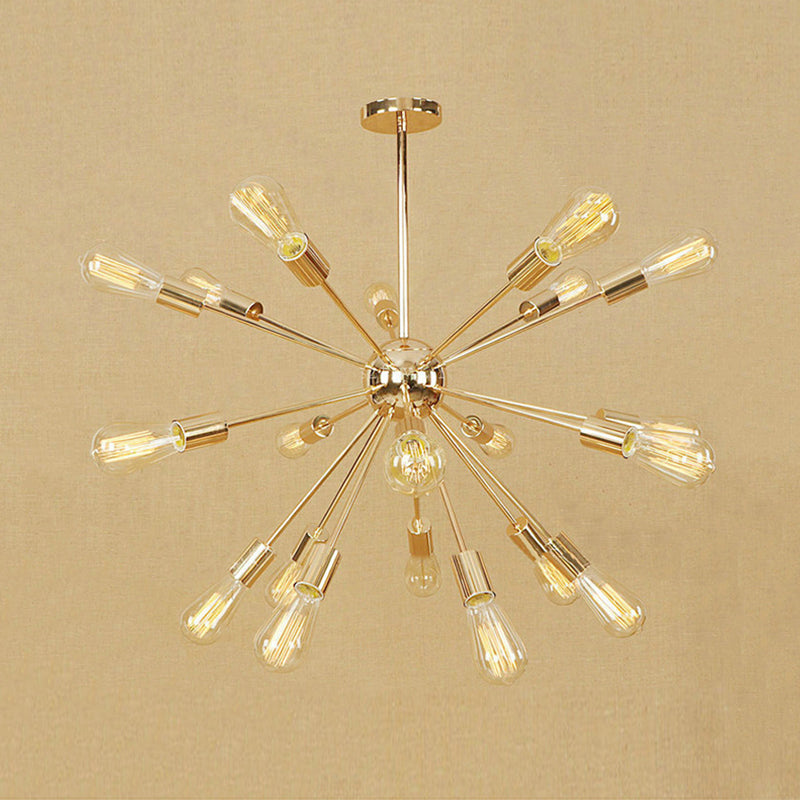 18/21 Luces Luz de hierro Light Farmhouse Cobre/Gold Finish Sputnik Cosis de sputnik para comedor