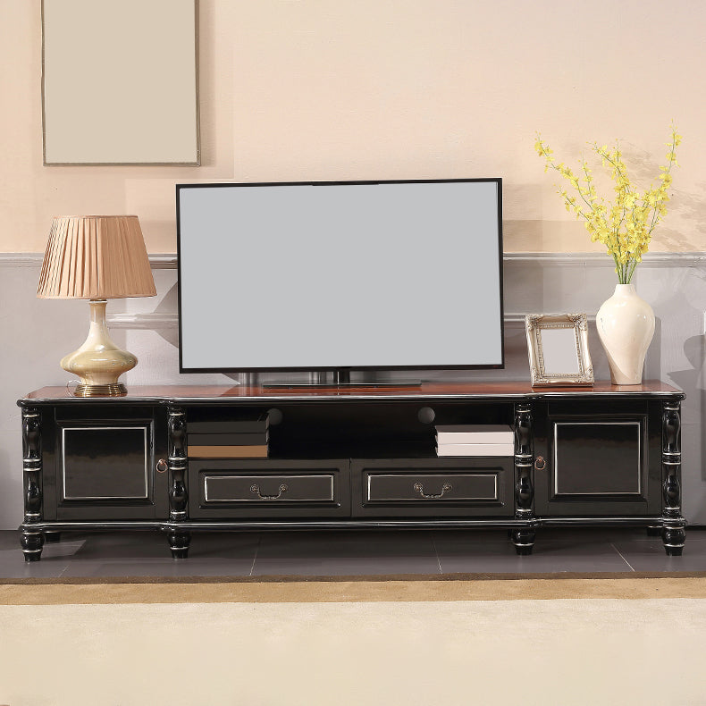 Scandinavian TV Media Stand Wooden Stand Console with Drawers