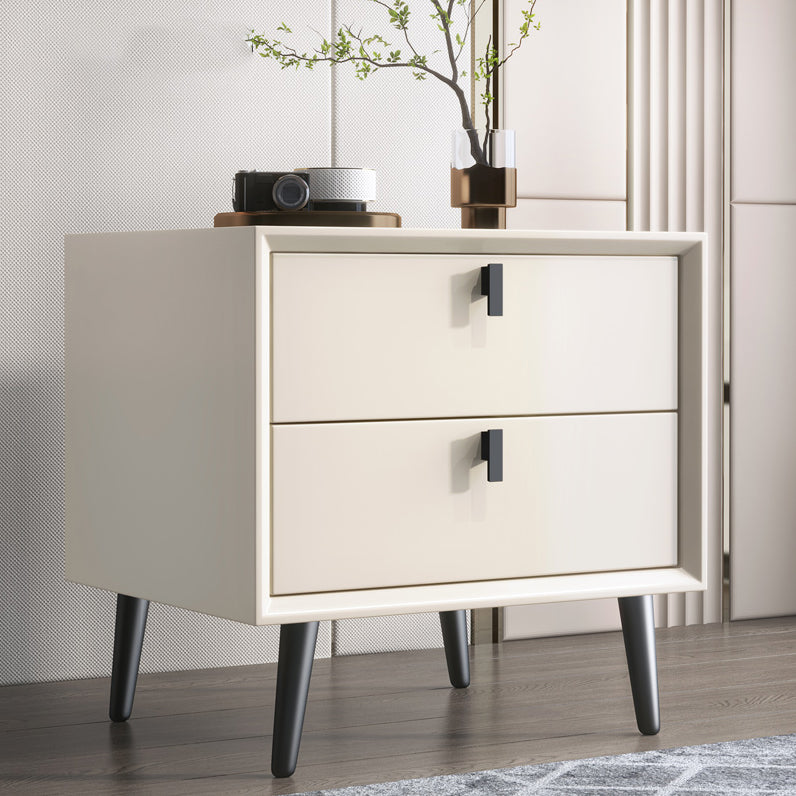 Contemporary Bed Nightstand Solid Wood Night Table with Drawers