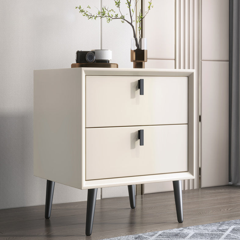 Contemporary Bed Nightstand Solid Wood Night Table with Drawers