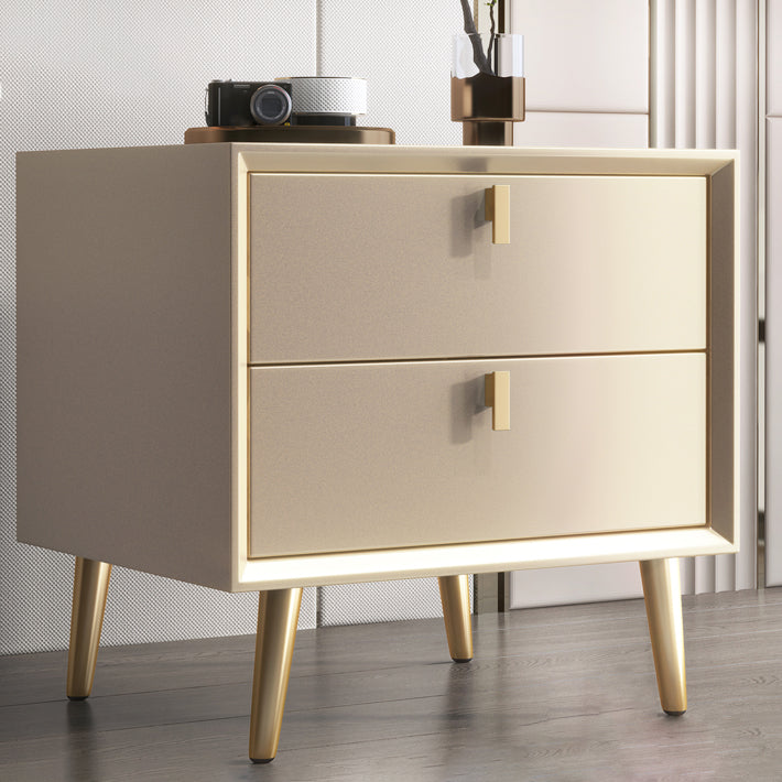 Contemporary Night Table Solid Wood Bed Nightstand with Drawers