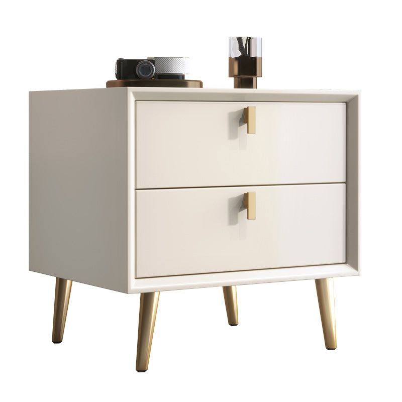 Contemporary Night Table Solid Wood Bed Nightstand with Drawers