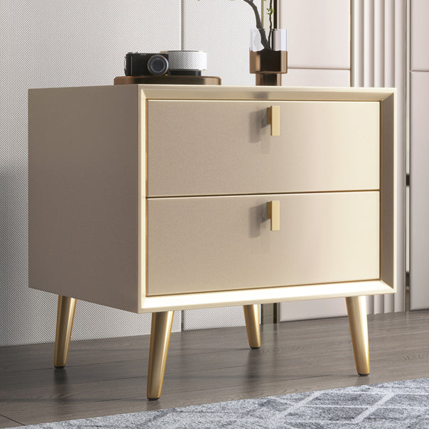 Contemporary Night Table Solid Wood Bed Nightstand with Drawers