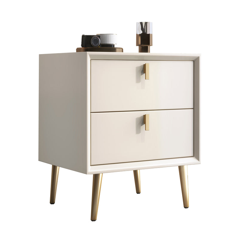 Contemporary Night Table Solid Wood Bed Nightstand with Drawers