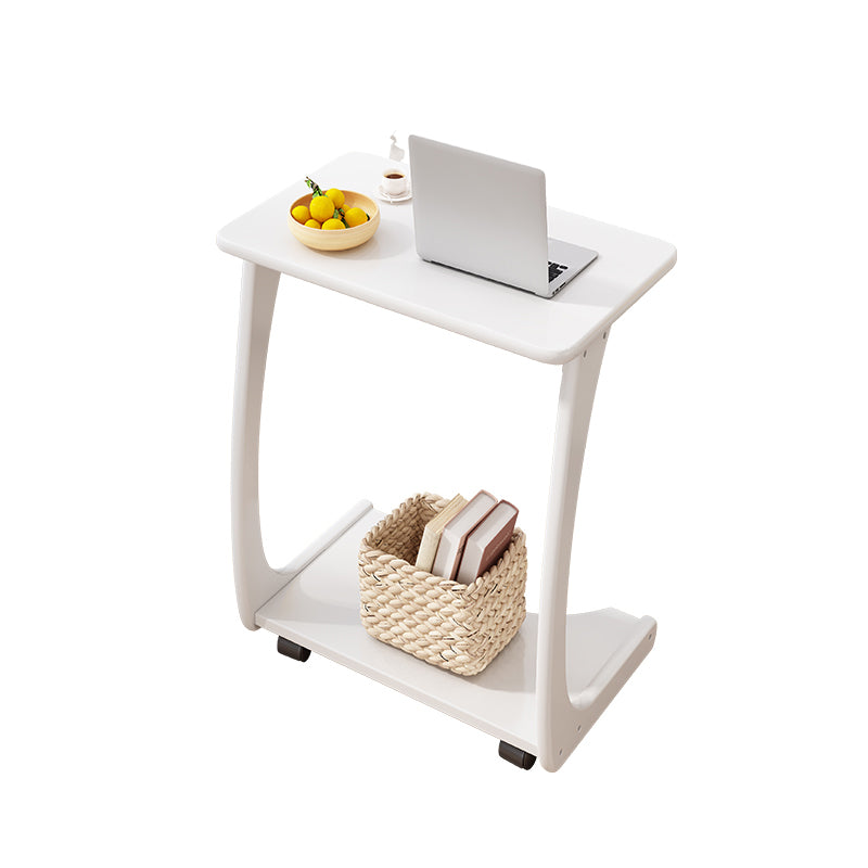 Modern Rectangular Office Desk Wood Writing Desk with Caster Wheels