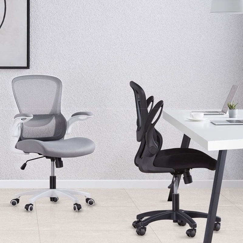 Removable Arms Desk Chair Modern No Distressing Ergonomic Slide Chair with Wheels