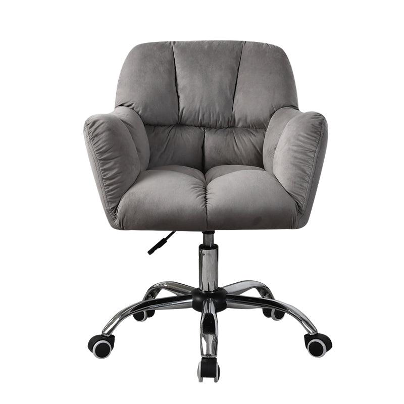 Armless Office Chair Distressing Ergonomic Desk Chair with Wheels for Room