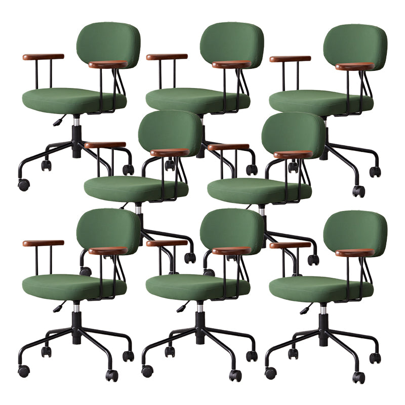 Modernism Fixed Arms Office Chair Desk Chair with Wheels for Home