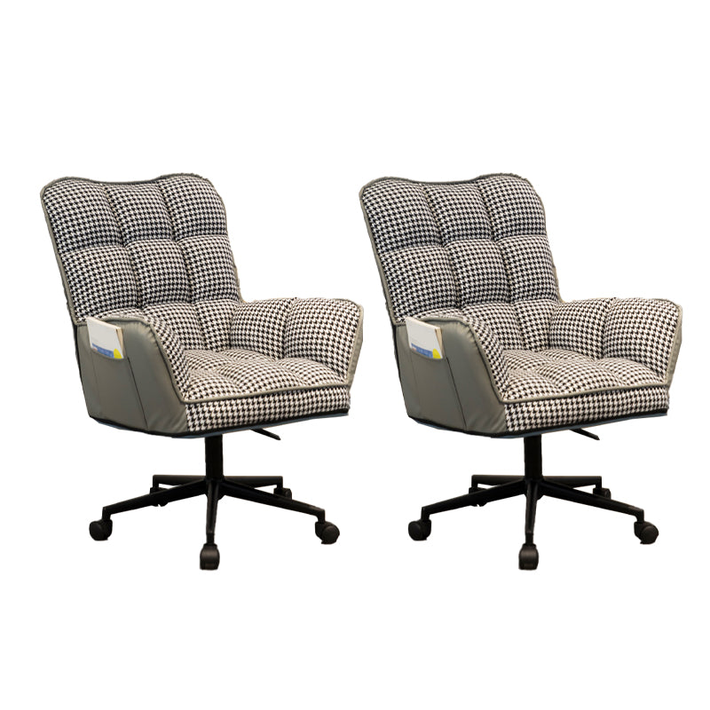 Modern No Distressing Office Chair Armless Ergonomic Chair with Wheels