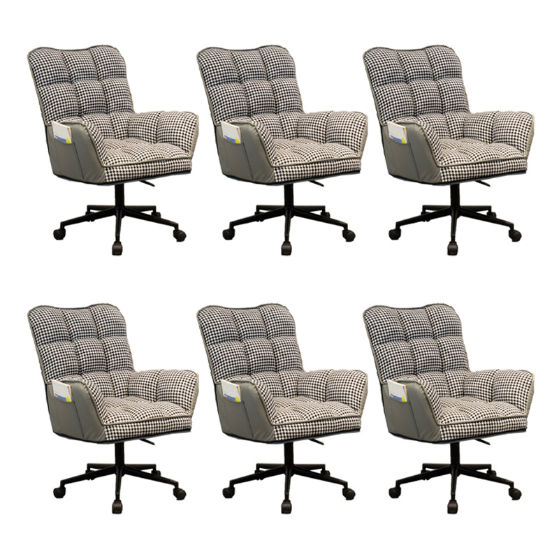 Modern No Distressing Office Chair Armless Ergonomic Chair with Wheels