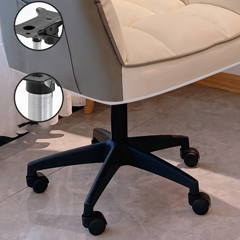 Modern No Distressing Office Chair Armless Ergonomic Chair with Wheels