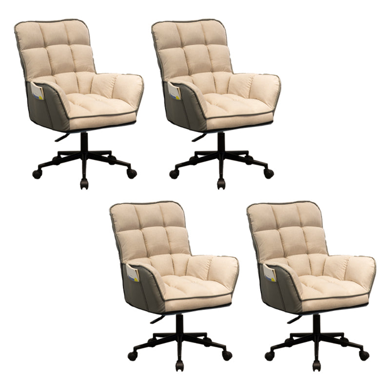 Modern No Distressing Office Chair Armless Ergonomic Chair with Wheels