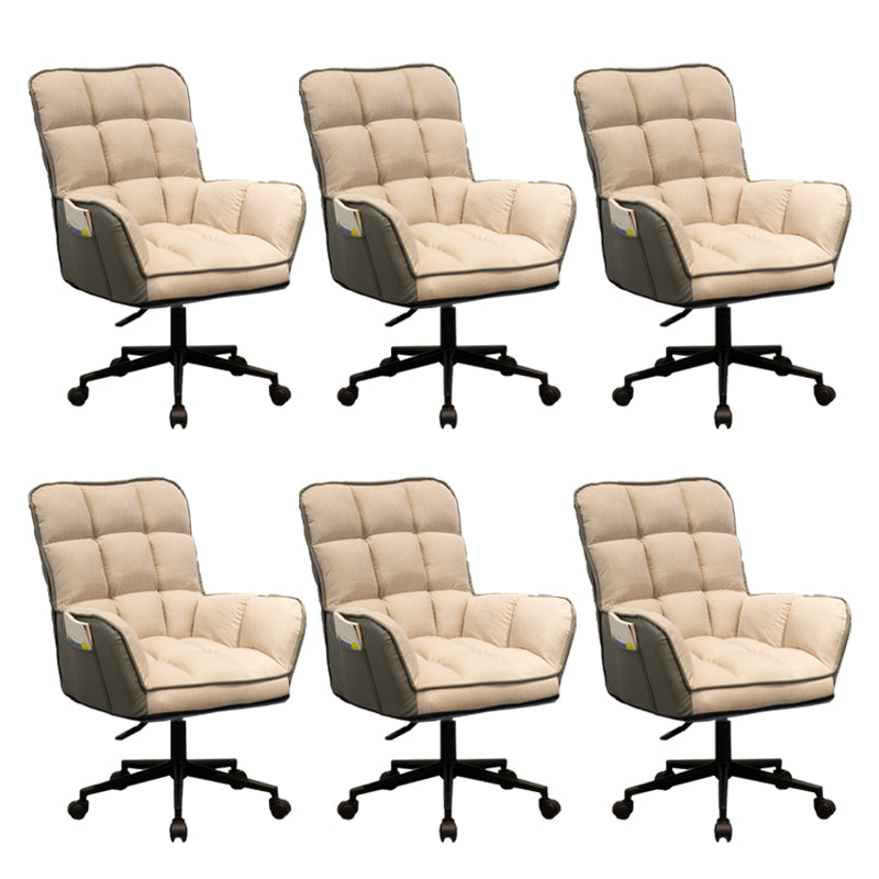 Modern No Distressing Office Chair Armless Ergonomic Chair with Wheels