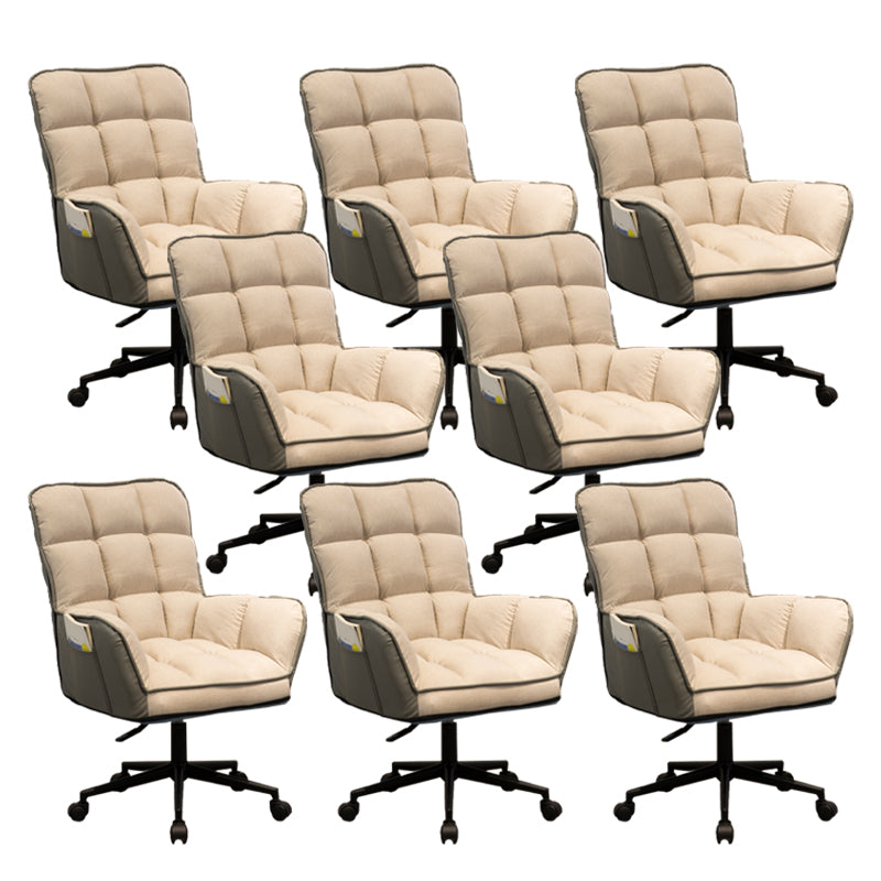 Modern No Distressing Office Chair Armless Ergonomic Chair with Wheels