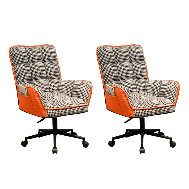 Modern No Distressing Office Chair Armless Ergonomic Chair with Wheels