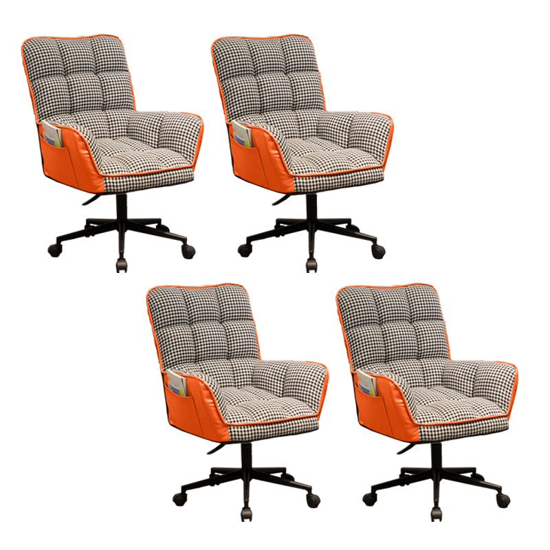 Modern No Distressing Office Chair Armless Ergonomic Chair with Wheels