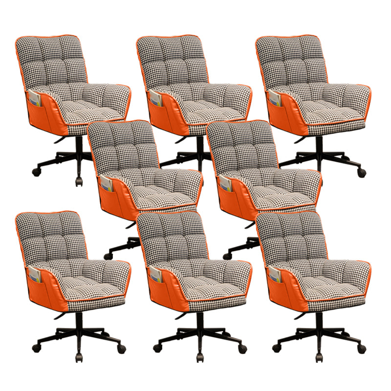 Modern No Distressing Office Chair Armless Ergonomic Chair with Wheels