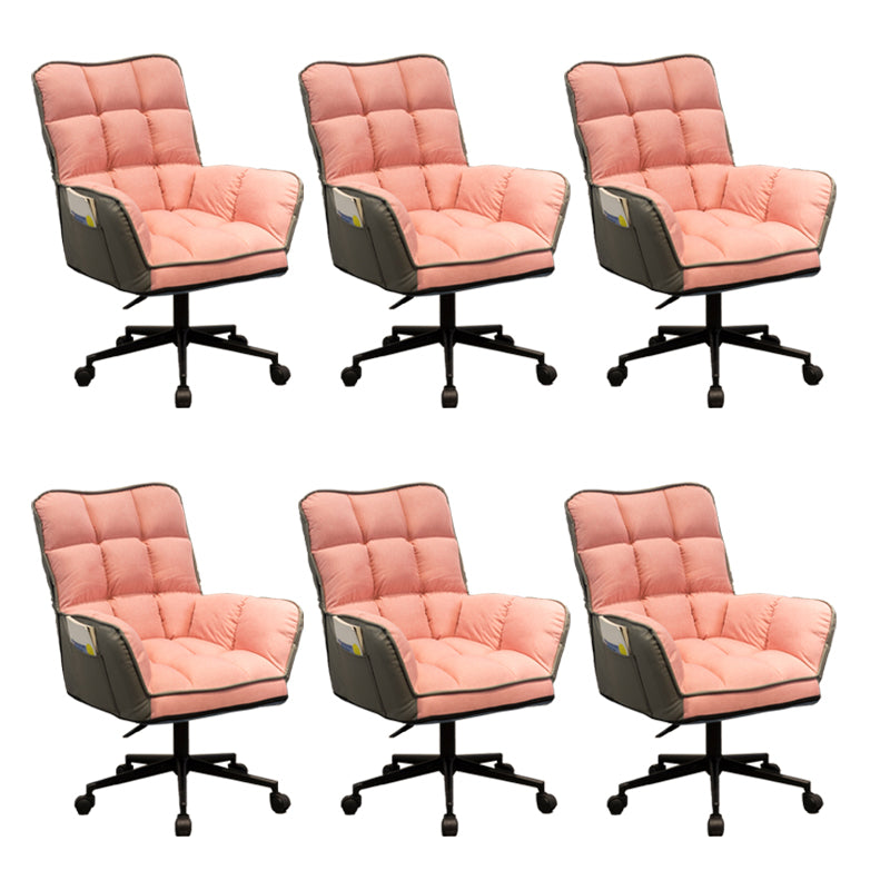 Modern No Distressing Office Chair Armless Ergonomic Chair with Wheels