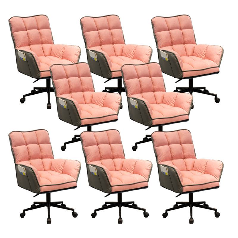 Modern No Distressing Office Chair Armless Ergonomic Chair with Wheels