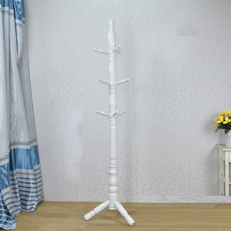 Traditional Entry Hall Tree Ash Solid Wood Coat Rack with Coat Hooks