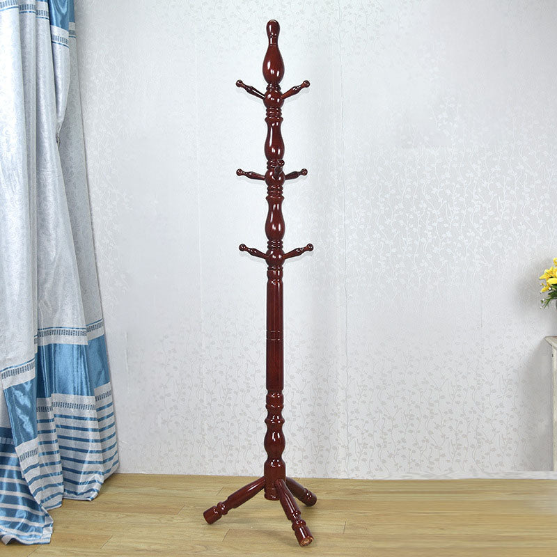 Traditional Entry Hall Tree Ash Solid Wood Coat Rack with Coat Hooks